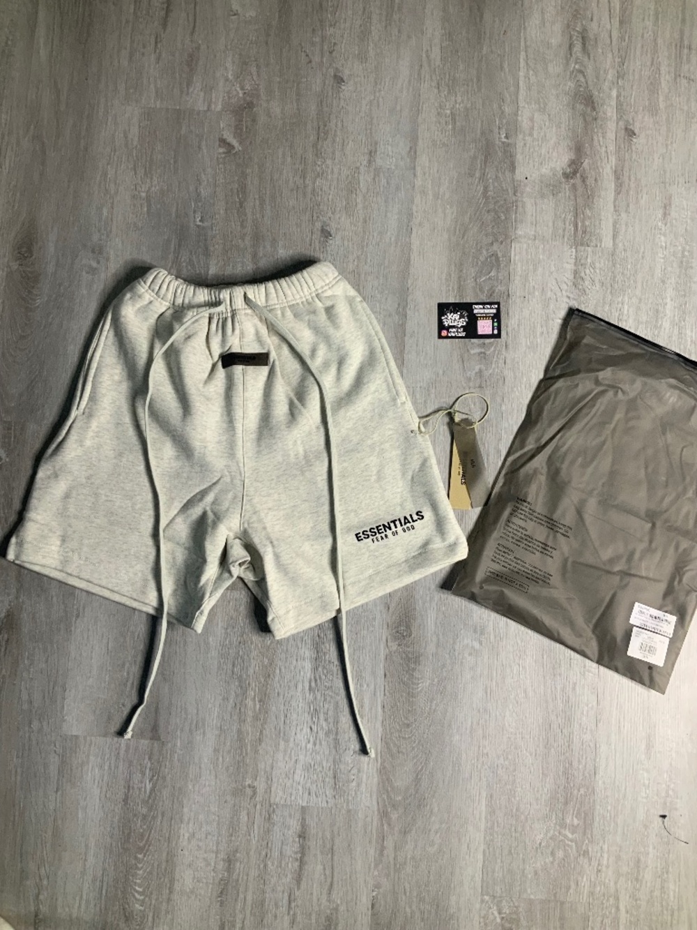 *NEW* Light Oatmeal Essentials Fear Of God Shorts Sizes XS,Small, And Medium